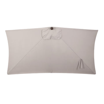 Sidney 9 ft. Classic MidCentury Rectangular Half Market Patio Umbrella